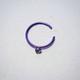 Nostril Argollas nariz con chispa morado