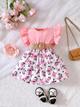 BB1-Vestido rosado con fajita talla 12-18m (Reventa)