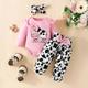 BB2-Mameluco Rosado con pantalón de vaca talla 9-12m