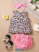BB2-Blusa tigreada calzon rosado talla 2-3y (Reventa)
