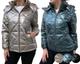 Campera Puffer metalizada dama