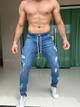 N:38 Calça / Jogger Rasgada Azul