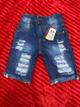 T:1 Bermuda Jeans Infantil Rasgada @