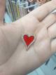 Dije corazón rojo zirconia