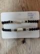 Pulsera balín negro con nacar