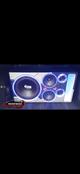 CAJA RUMBERA GRIS/NEGRO LED AZUL