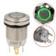 BOTÓN METAL PUSH BAJO PULSADOR 12MMANILLO LUZ LED VERDE12-24 VD 609.86