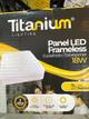 PANEL LED FRAMELESS 18W 6500K CUADRADO/SOB TITANIUM