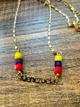 CADENA FABRICADA PALABRA VENEZUELA CON CUBOS TRICOLOR CFL002542