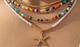 COLLARES DE COLORES, BLANCO CON DIJE DE ESTRELLA DE MAR Y DORADO CFL00121