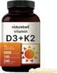 Vitamina D3 5000iu + K7 100mcg Frasco de 240 Cápsulas