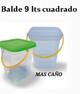 BALDE CUADRADO DE 9 LTS SUMAC + CAÑO