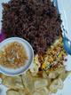 GALLO PINTO + HUEVO REVUELTO CON SALCHICHON