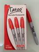 Marcador permanente Tatoo rojo