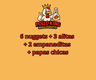 Miniatura 1 de 6 nuggets + 3 alitas + 2 empanaditas + papas chicas