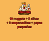 Miniatura 1 de 10 nuggets + 5 alitas + 3 empanaditas + papas pequeñas