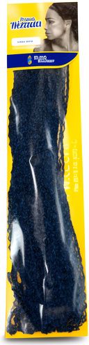 PELO RIZADO NEGRO Y AZUL