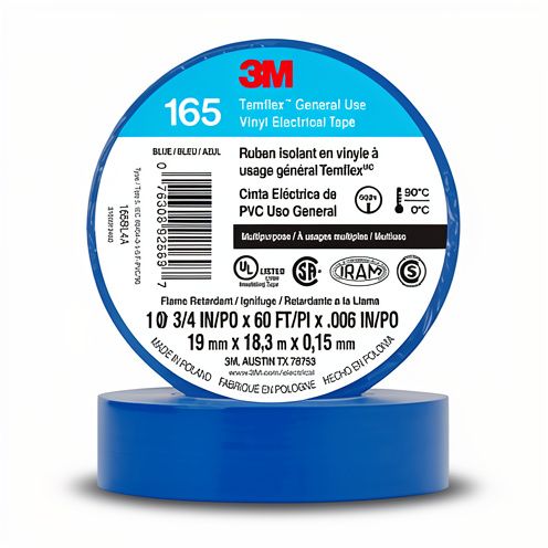 3M cinta aislante 165 azul 3/4