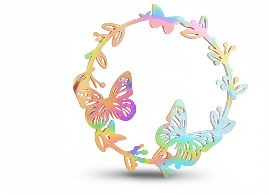 Adorno circular mariposas.