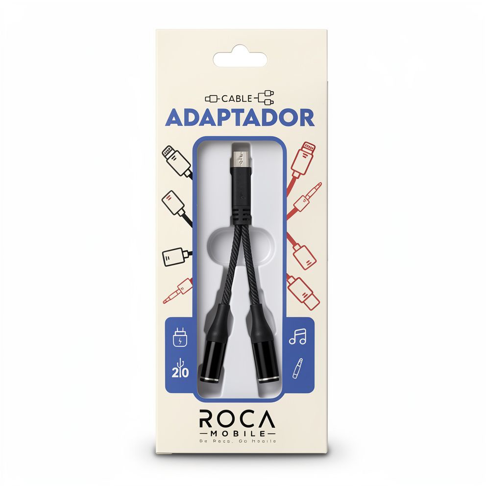 Adaptador Roca USB C a 2x Tipo C