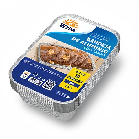 Bandeja Aluminio C/Tapa D8 10x1.5 lt