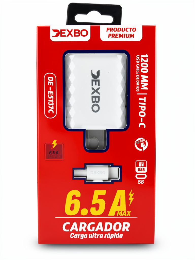 DEXBO CARGADOR CARGA ULTRA RÁPIDA 6.A MAX