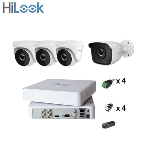 Kit 4 Cámaras En Alta Definición HD 720P DVR HiLook By Hikvision