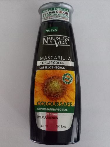 Mascarilla matizante negra naturaleza y vida 300ml