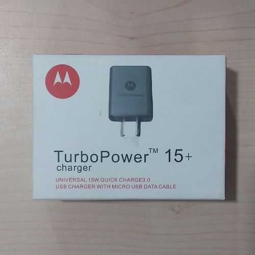 Adaptador de carga turbo power Motorola 15+