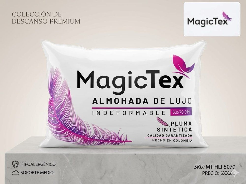 ALMOHADA 50 CM X 70 CM CON CIERRE