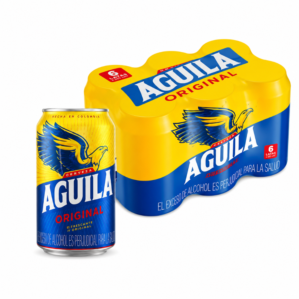 Cerveza aguila x6