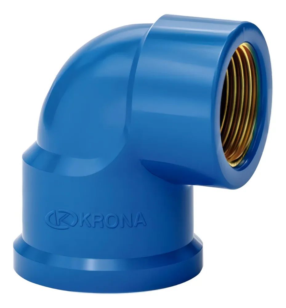 Joelho Soldavel 25x1/2 90 Azul Bucha Latao krona