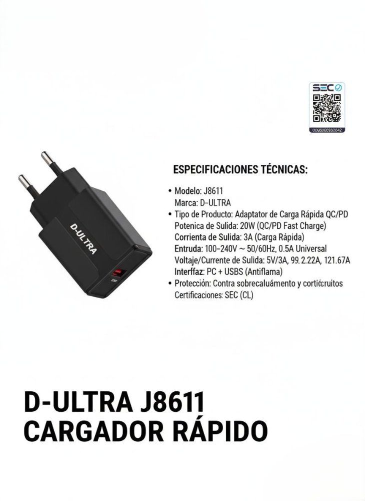 ADAP J8611 usb negro
