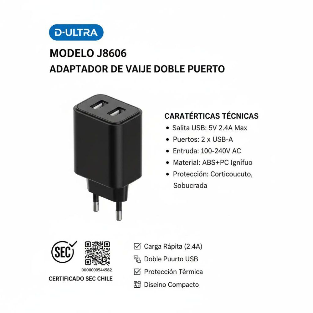 ADAP J8606 usb 2.4 negro