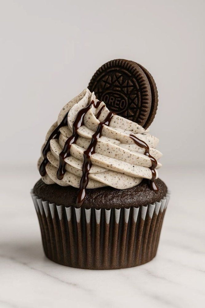 Cupcake Cremoso con galleta OREO