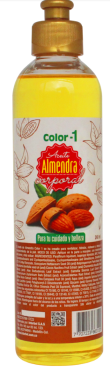 Aceite corporal de almendra Color-1 de 240ml