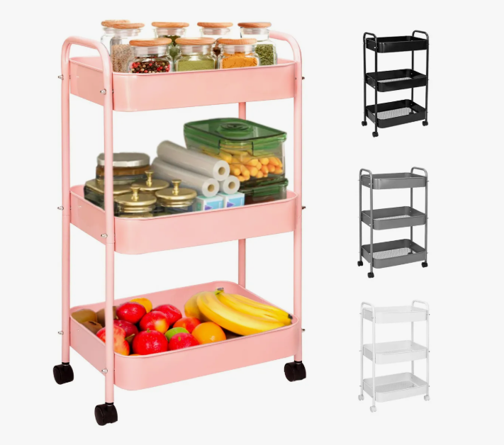Carrito organizador metálico