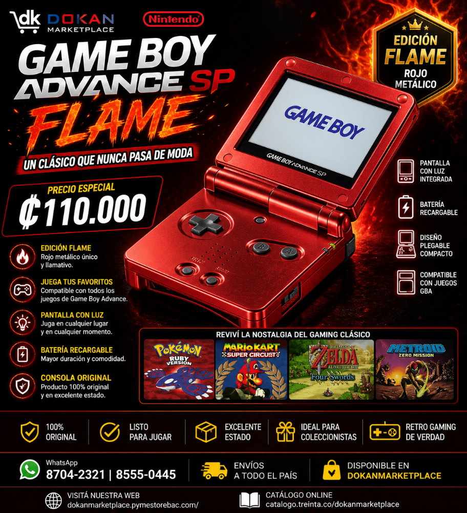 Game Boy Advance SP Flame