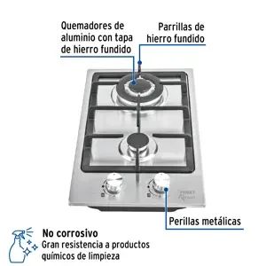 COCINA QUE 2 ACERO FOSET PAE-302ga (6 MESES DE FARANTIA)