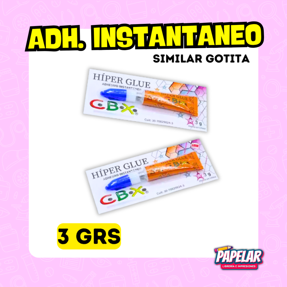 ADHESIVO INSTANT. CBX 3GRS