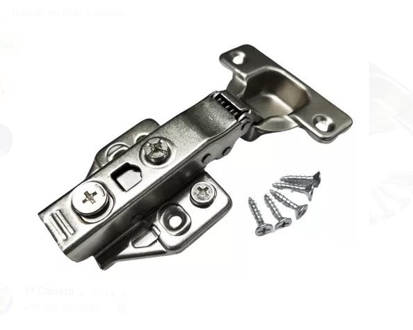 BISAGRA CIERRE LENTO PARCHE 3D ZINC