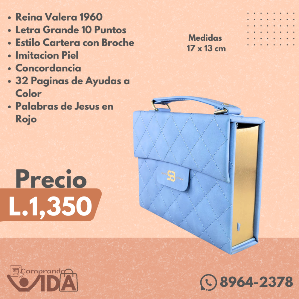 BIBLIA CARTERA AZUL