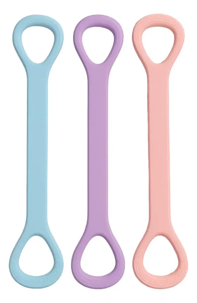 Bandas De Resistencia Yoga 3 Und Silicona Forma 8 Gimnasio