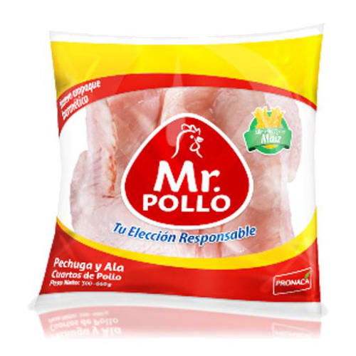 1/4 de Pollo Mr Pechuga y Ala