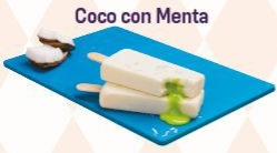 Coco con relleno de menta