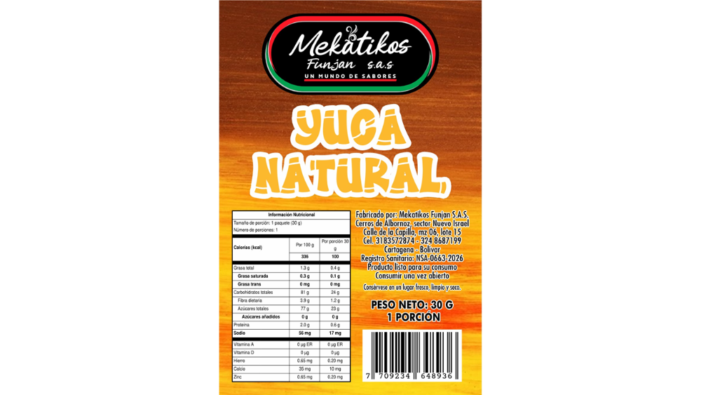 YUCA NATURAL 30GR