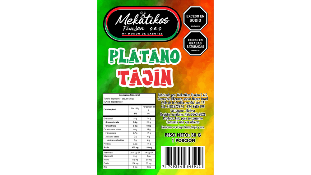 PLATANO TAJIN 30GR