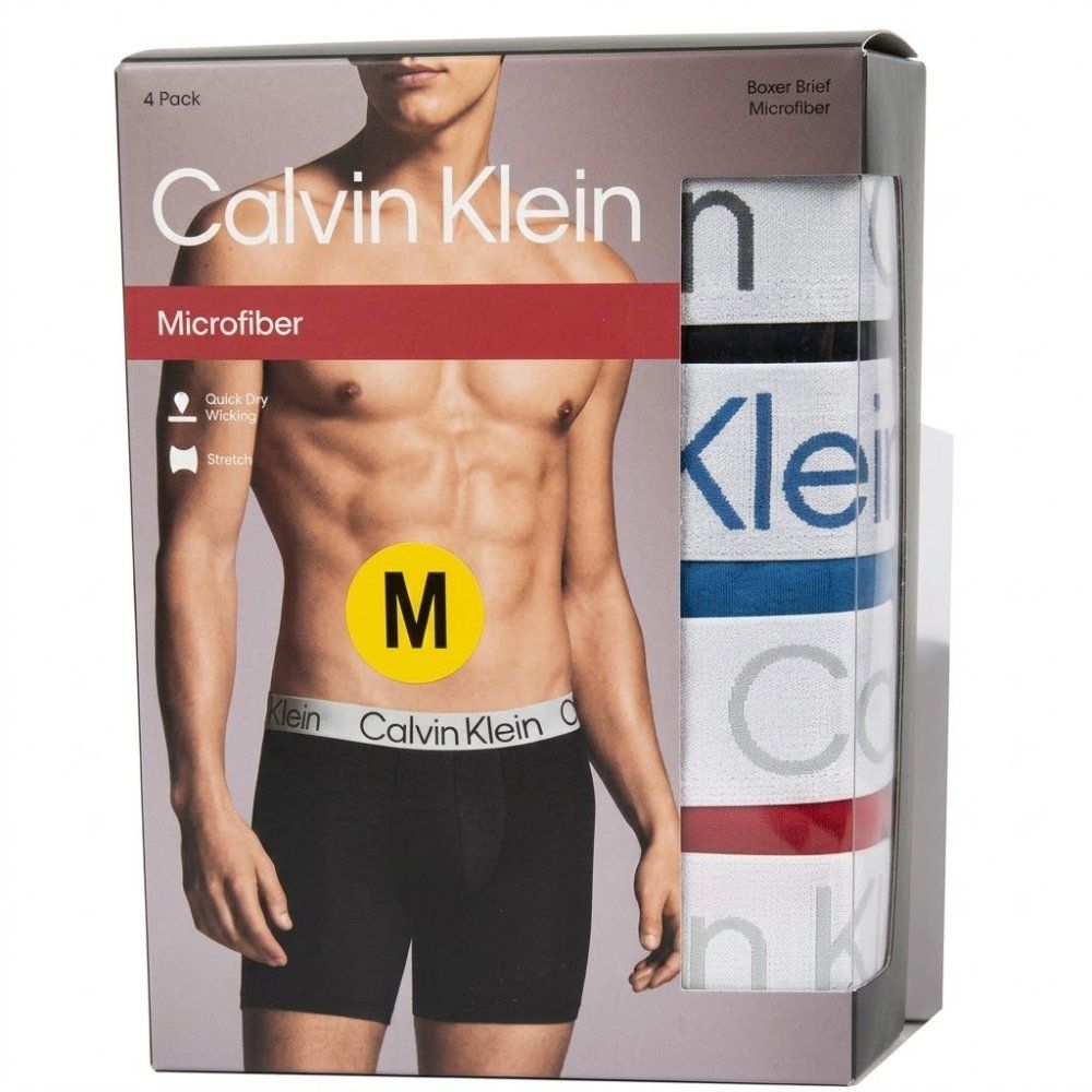 BOXER CALVIN KLEIN, TALLA M, VARIEDAD DE COLORES, 4 PIEZAS