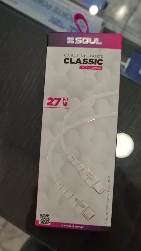 CABLE DE DATOS SILICONE SOFT 27W TIPO C- LIGHTNING