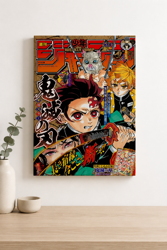 Cuadro decoración impresión en canvas kimetsu no yaiba 50x70cm